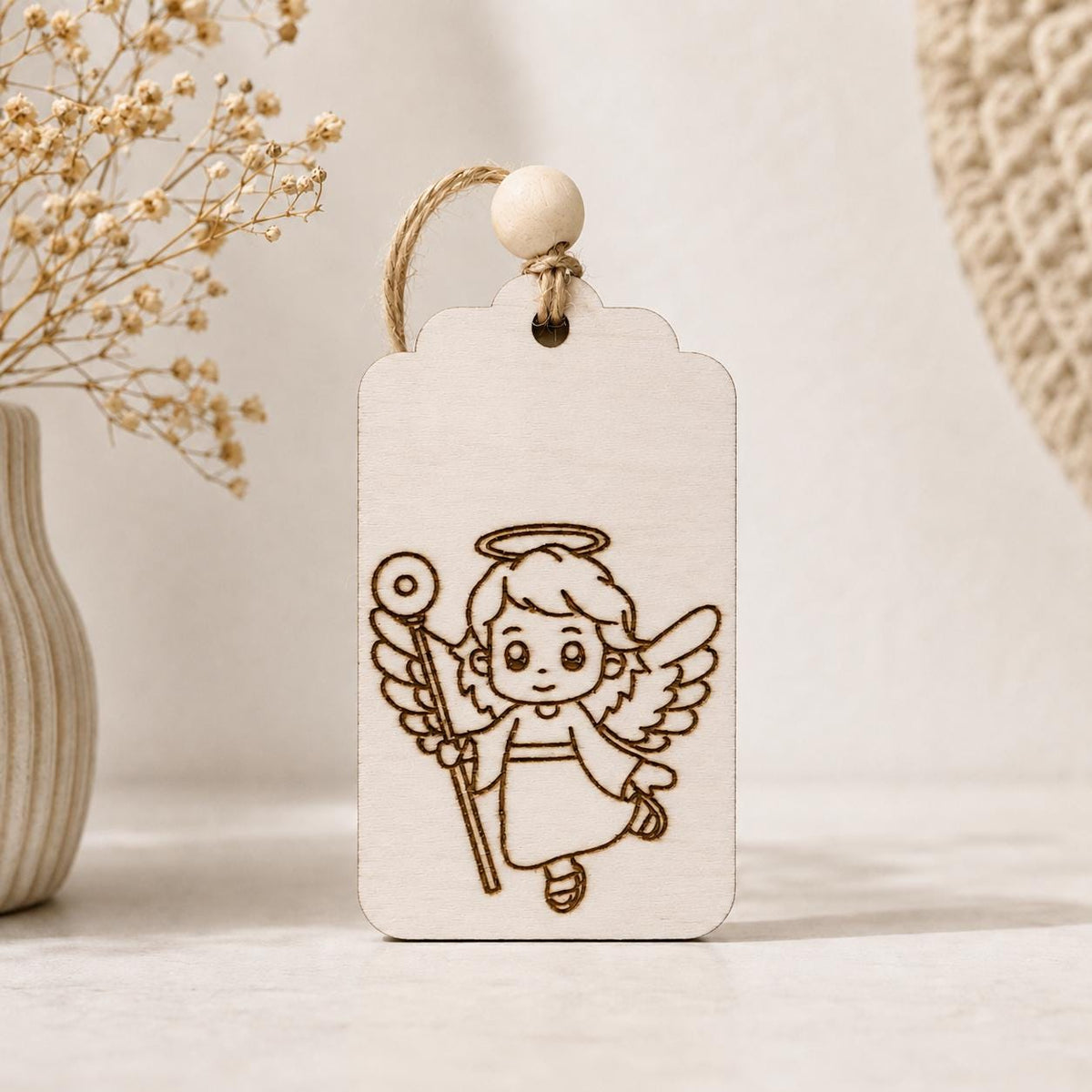Personalized Wooden Christmas Gift Tag | Custom Name Engraved | Laser Engraved Name Tags | Stocking Tags Holiday Decor | Christmas Keepsake - product photo 9