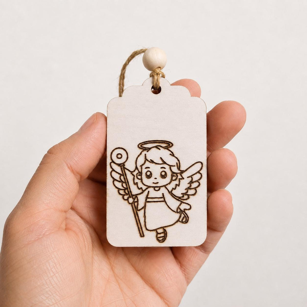 Personalized Wooden Christmas Gift Tag | Custom Name Engraved | Laser Engraved Name Tags | Stocking Tags Holiday Decor | Christmas Keepsake - product photo 5