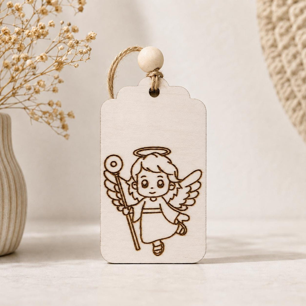 Personalized Wooden Christmas Gift Tag | Custom Name Engraved | Laser Engraved Name Tags | Stocking Tags Holiday Decor | Christmas Keepsake - product photo 6
