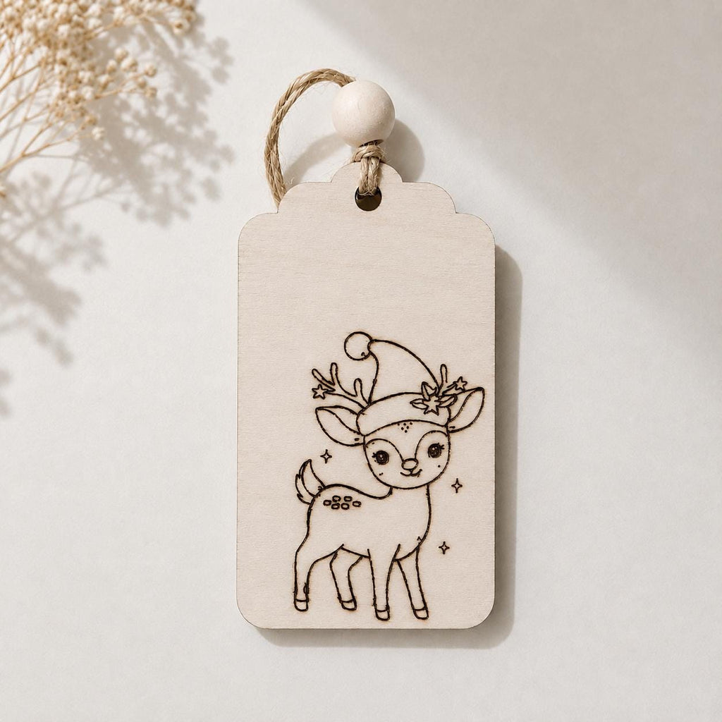 Personalized Wooden Christmas Gift Tag | Custom Name Engraved | Laser Engraved Name Tags | Stocking Tags Holiday Decor | Christmas Keepsake - product photo 7