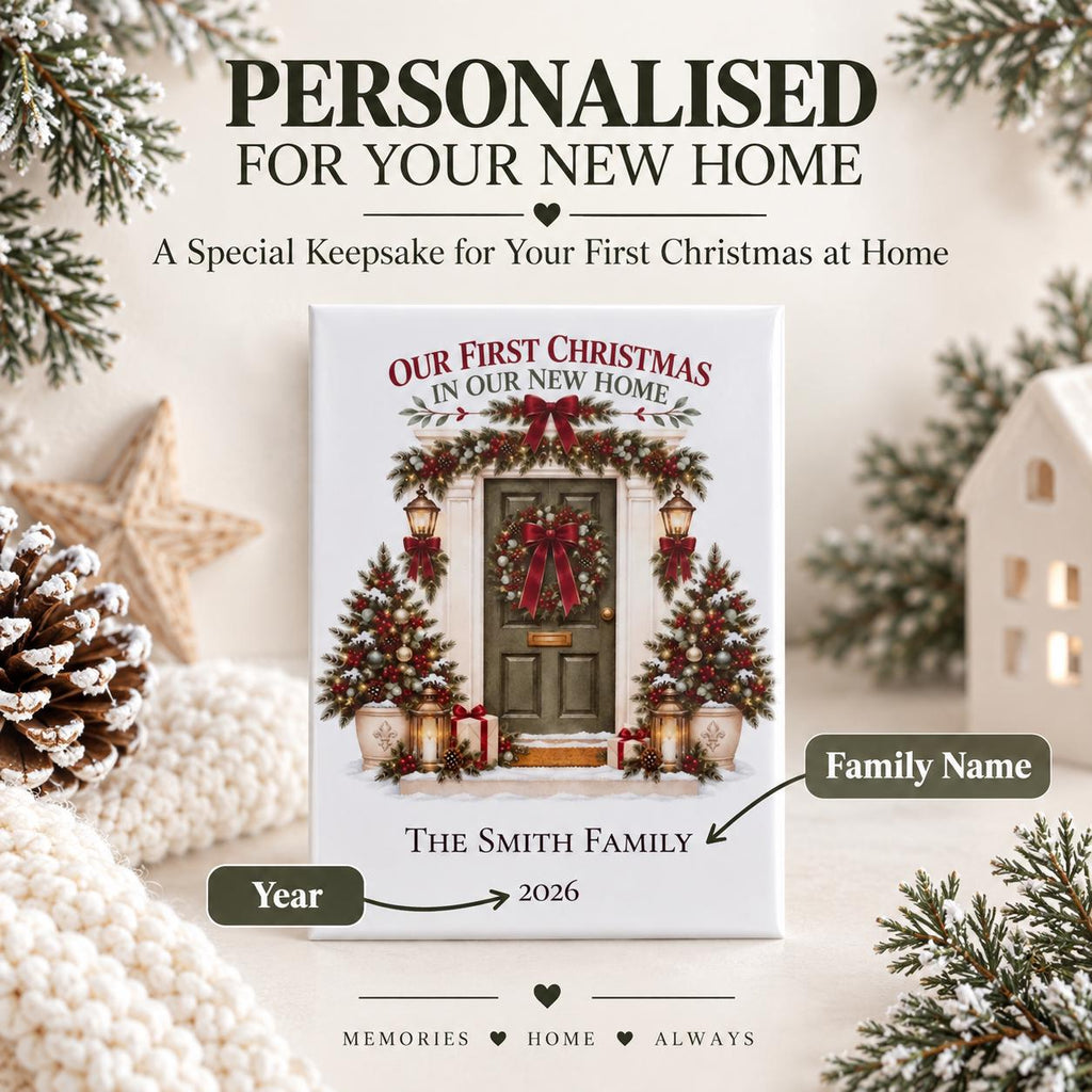 Personalized First Christmas In Our New Home Magnet, Custom Family Name Fridge Magnet, New Home Gift, Housewarming Keepsake - product photo 5
