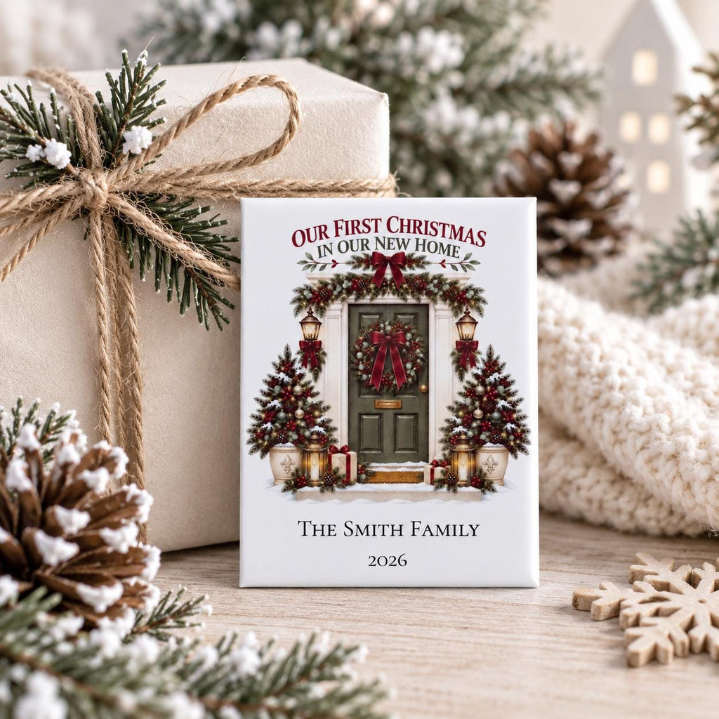Personalized First Christmas In Our New Home Magnet, Custom Family Name Fridge Magnet, New Home Gift, Housewarming Keepsake - product photo 10
