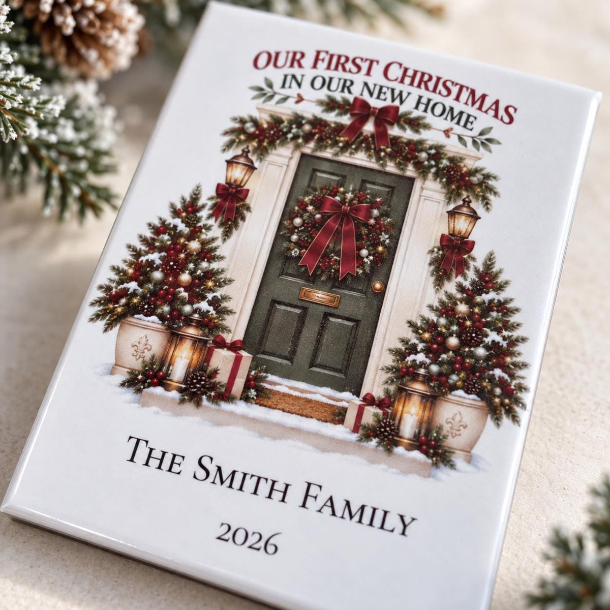 Personalized First Christmas In Our New Home Magnet, Custom Family Name Fridge Magnet, New Home Gift, Housewarming Keepsake - product photo 7