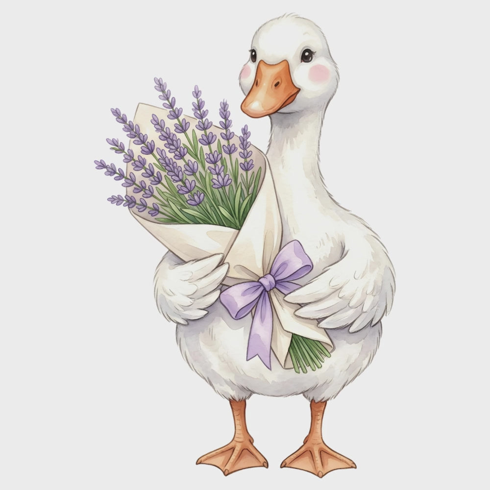 Lavender Goose Clipart & Digital Paper Bundle