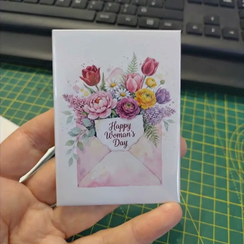 Happy Women’s Day Floral Magnet (6.5×9 cm)